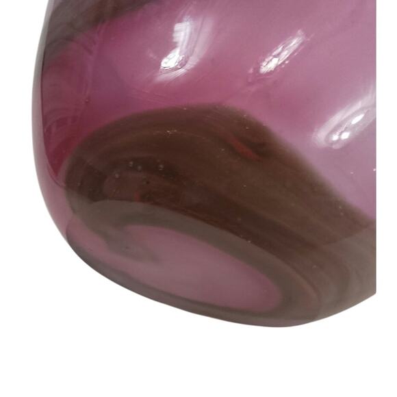 Murano Vase Pink, blue with Gold fleck swirls. - Picture 5 of 6